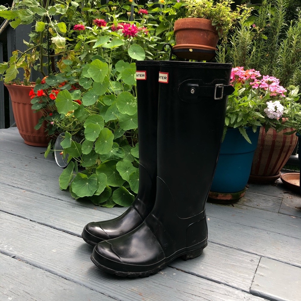 Tall Black Hunter Boots